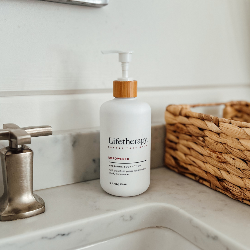 Empowered 12 oz Body Lotion - Grapefruit and Lotus Blossom Clean Beauty Lotion