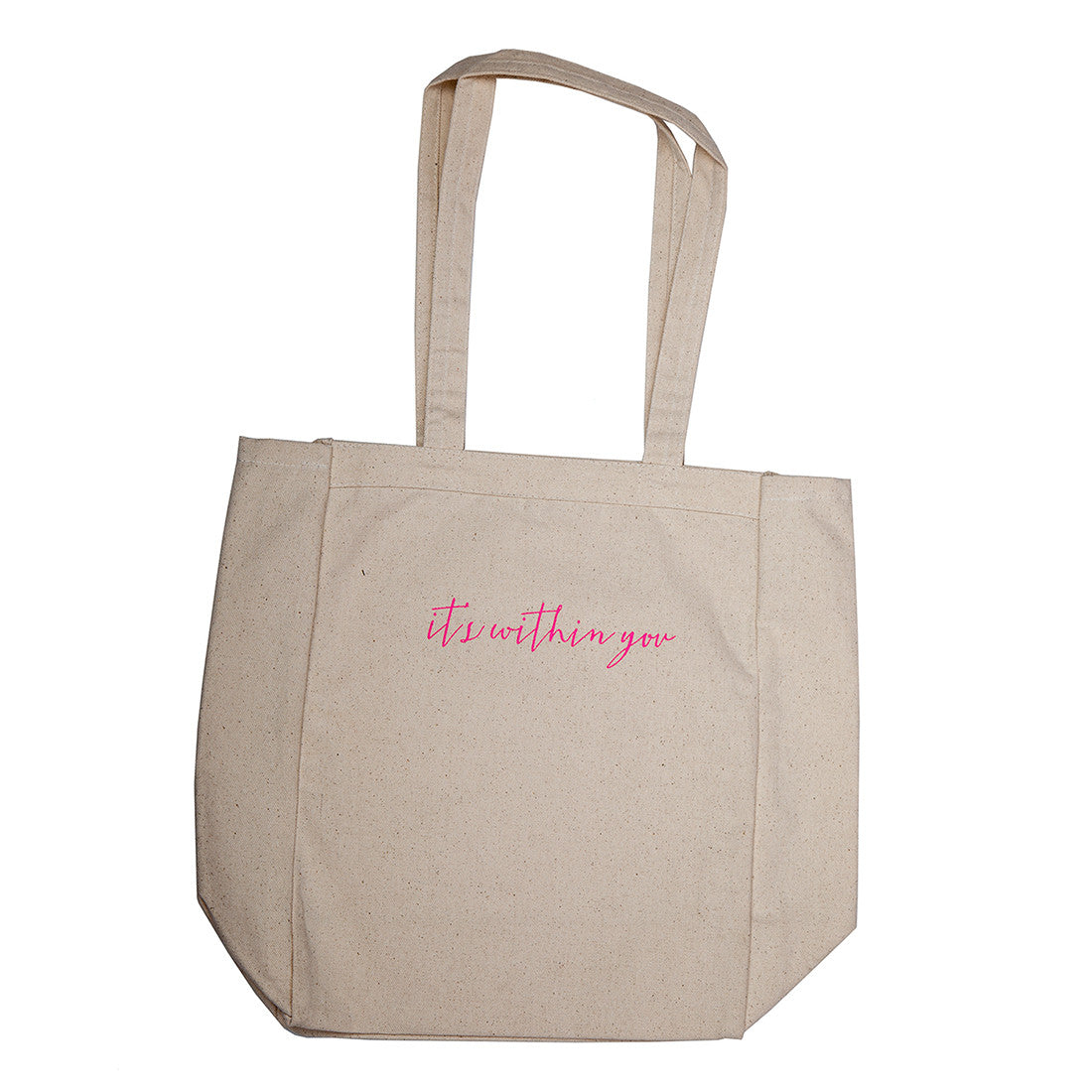 Choose Your Mood Motivational Canvas Tote Bag - Pink