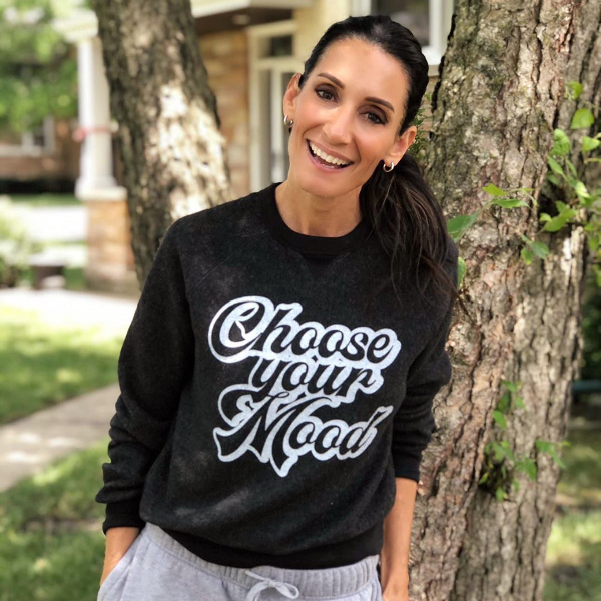 Choose Your Mood Logo Sweatshirt - Dark Grey