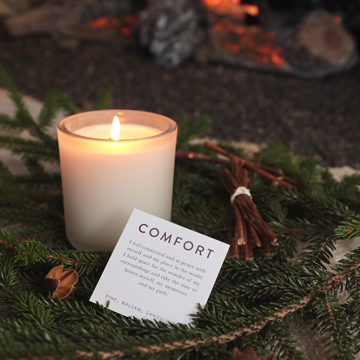Pine, Balsam, and Sandalwood Holiday Candle | Lifetherapy Soy Candles