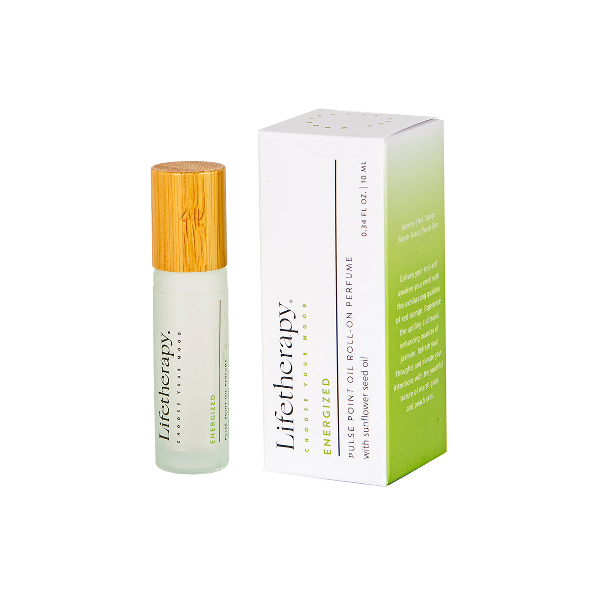 Notes of Jasmine, Red Orange, Marsh Grass and Peach Skin.