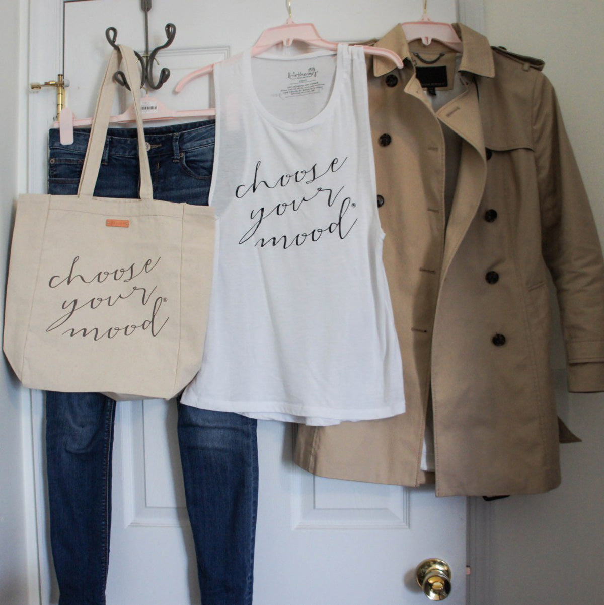 Choose Your Mood Motivational Tank - White