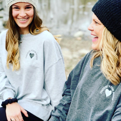 Choose Your Mood Heart French Terry Sweatshirt