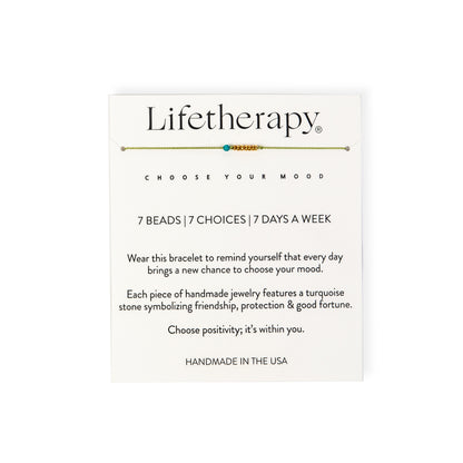 Green gold vermeil thread 7 bracelet | choose your mood by Lifetherapy