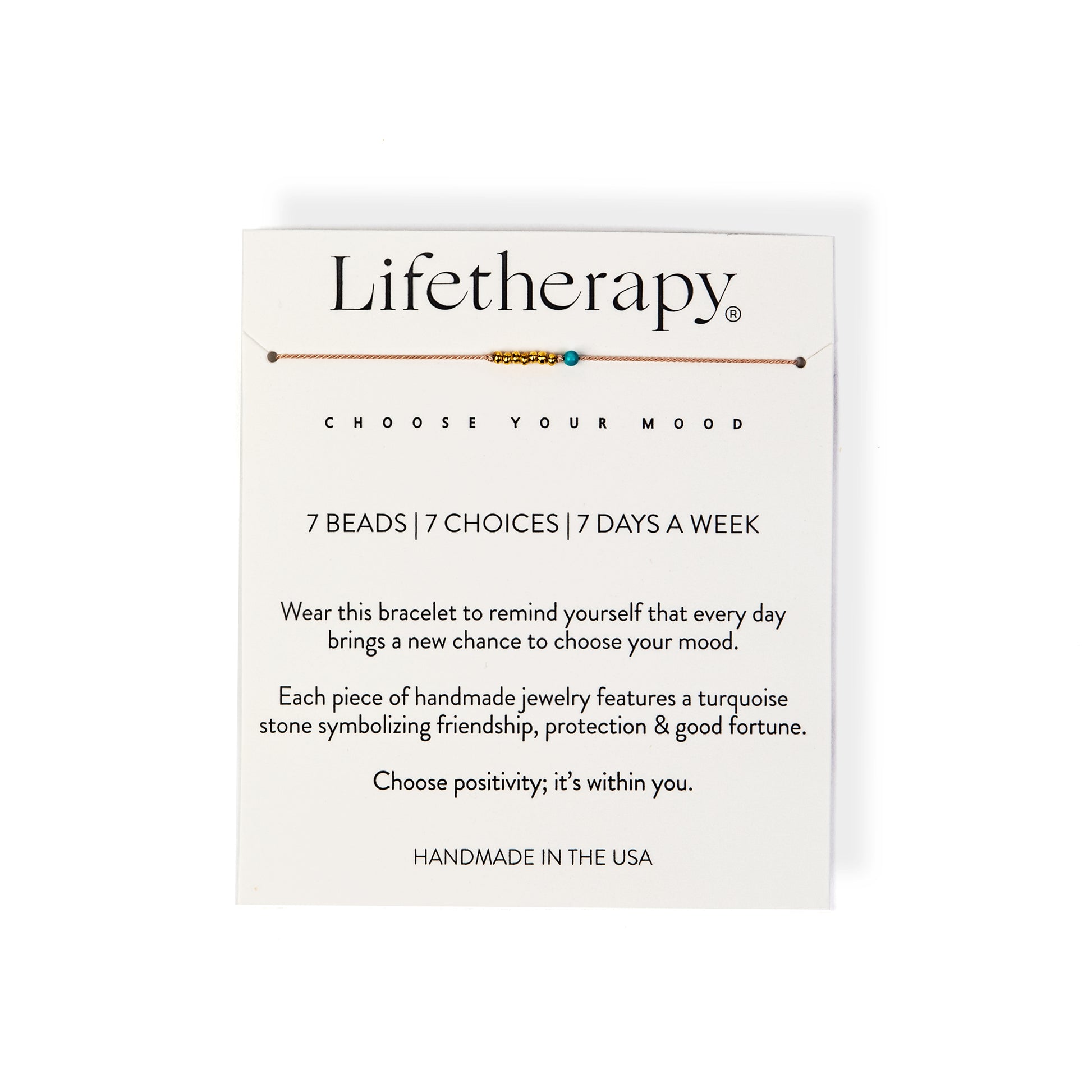 Pink gold vermeil beaded thread 7 bracelet | gifts for her by Lifetherapy