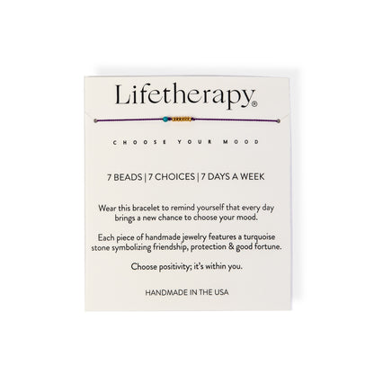 Purple gold vermeil beaded motivation 7 bracelet | Choose your mood