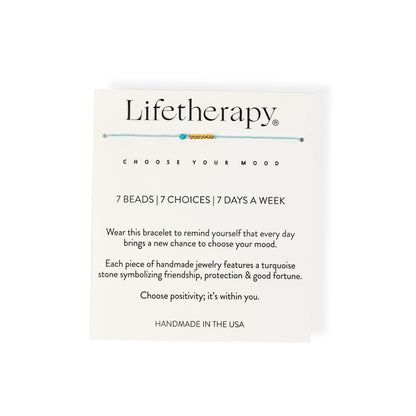 Turquoise gold vermeil handmade 7 bracelet | Choose your mood by Lifetherapy