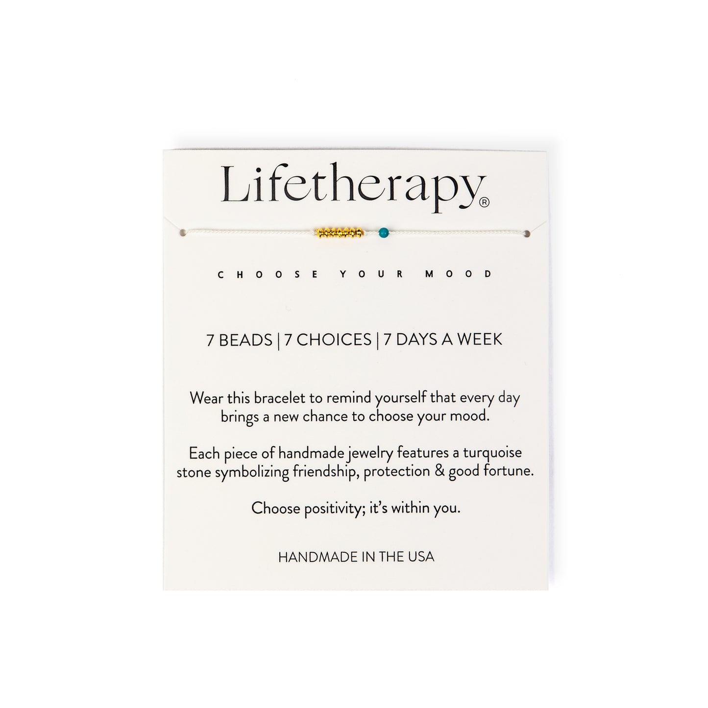 White gold vermeil hope handmade beaded bracelet | gifts for her by Lifetherapy