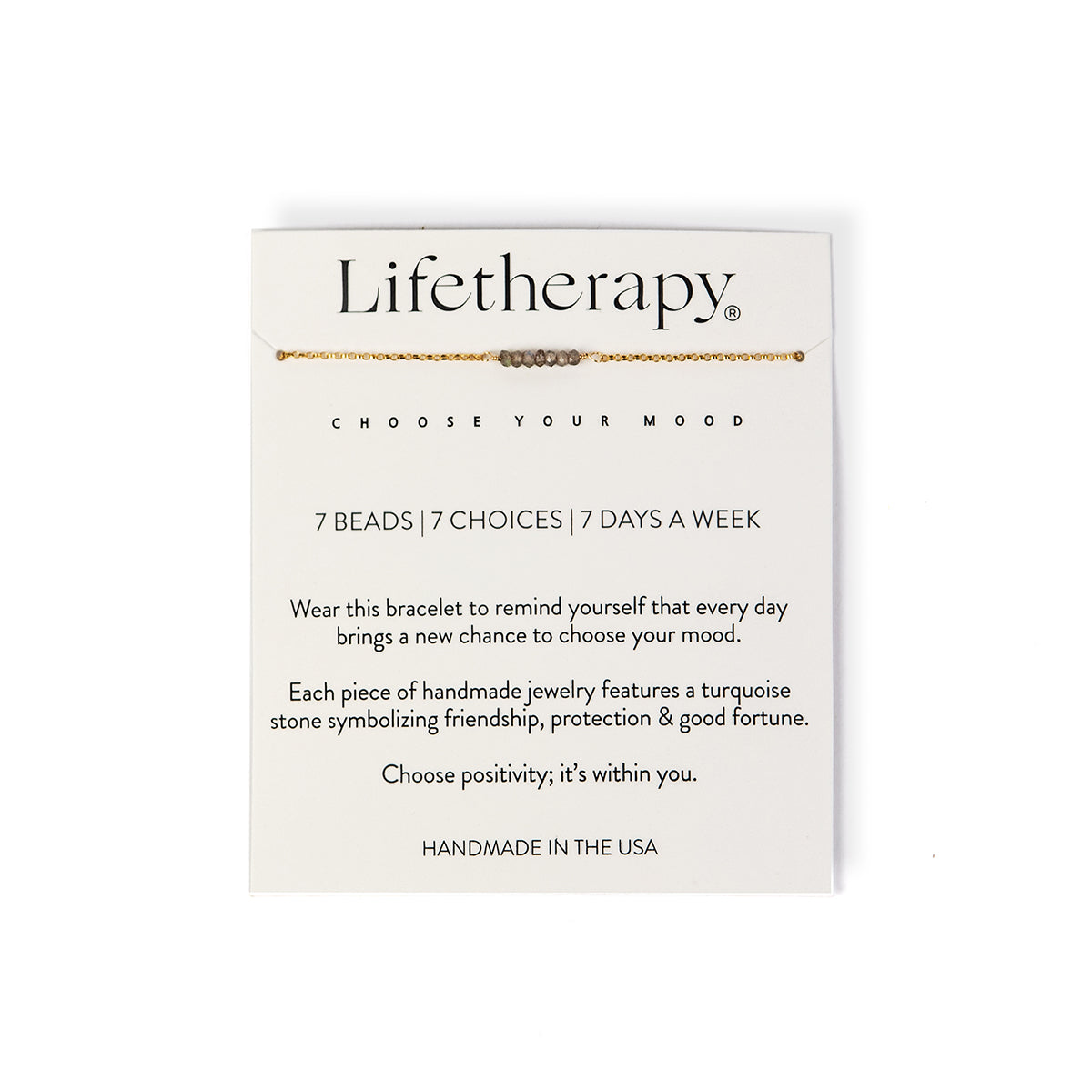 7 gold vermeil chain bracelet with zircon semi-precious stones | choose your mood