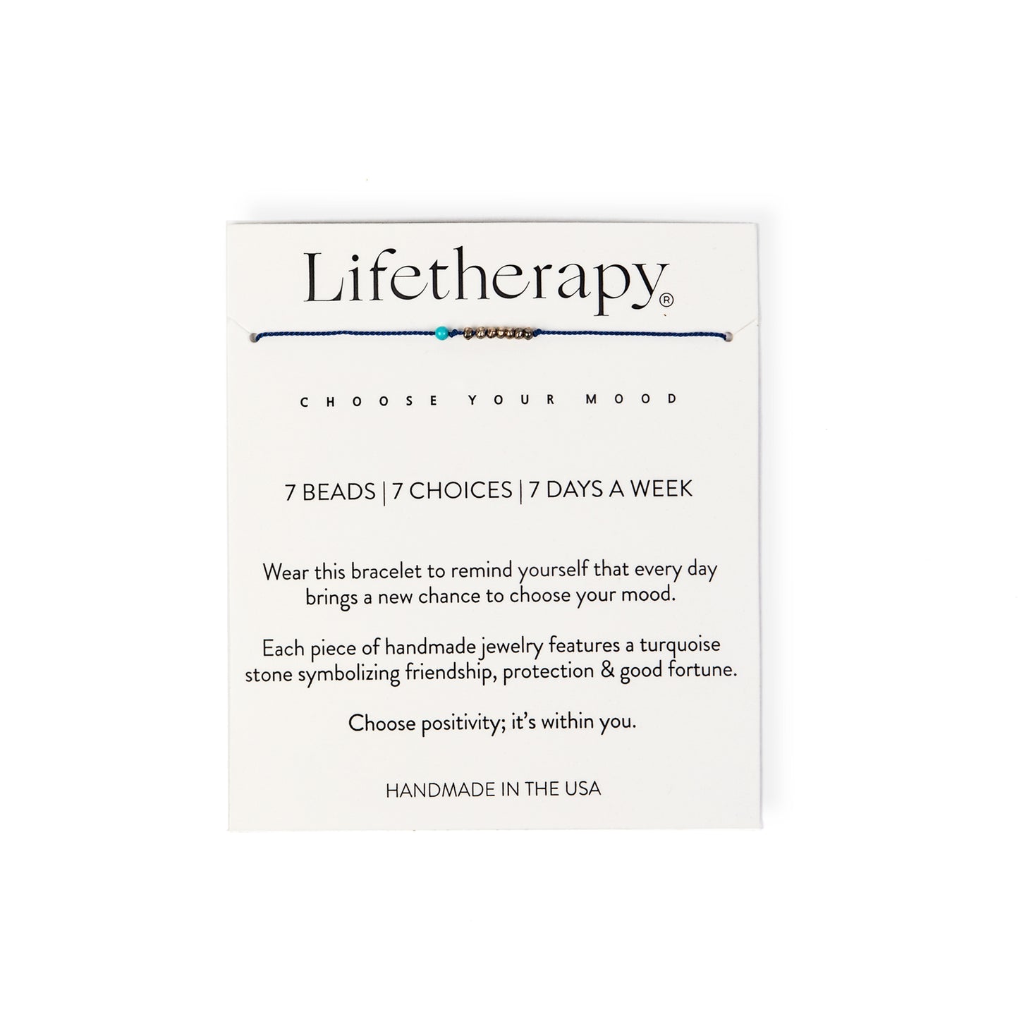 Blue trust and wisdom handmade Hill Tribe sterling silver beaded 7 bracelet | Lifetherapy