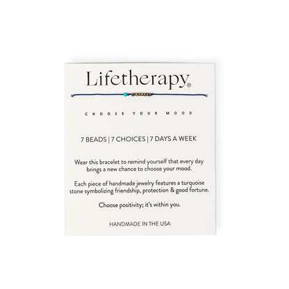 Blue trust and wisdom handmade Hill Tribe sterling silver beaded 7 bracelet | Lifetherapy