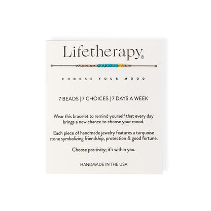 Grey balance genuine turquoise beaded 7 bracelet | Handmade in the USA