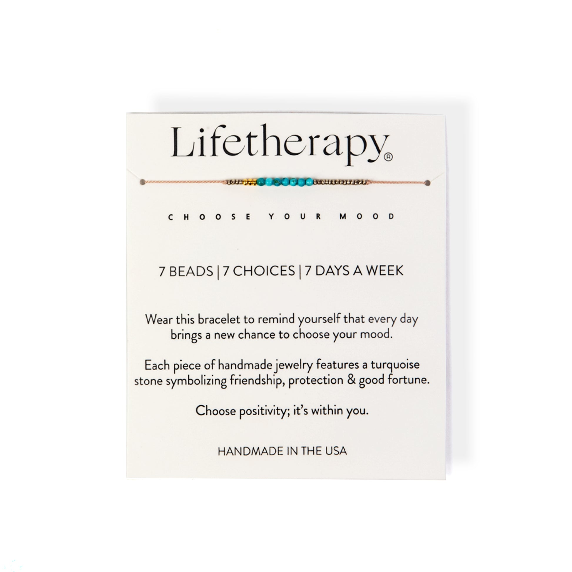 Pink wish bracelet genuine turquoise beaded 7 bracelet | Handmade in the USA