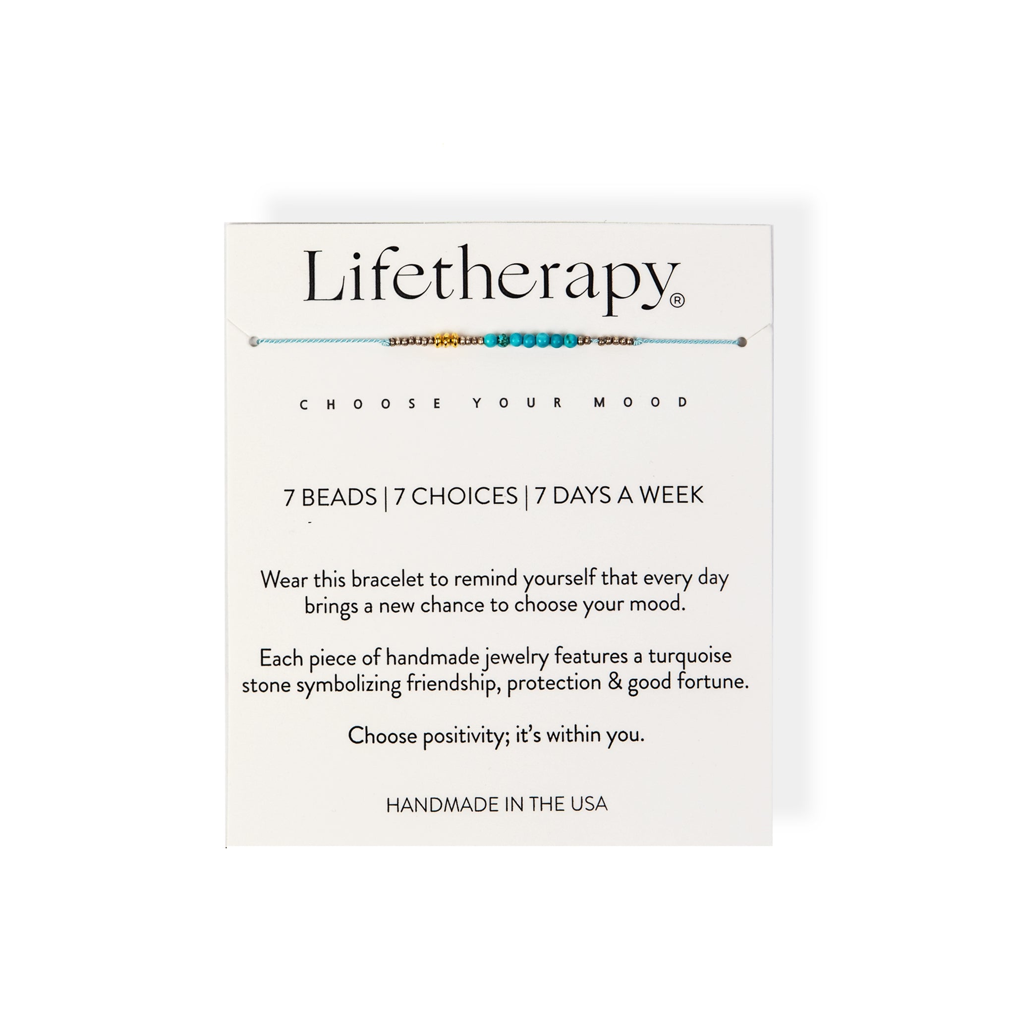 Turquoise friendship genuine turquoise beaded 7 bracelet | Handmade in the USA