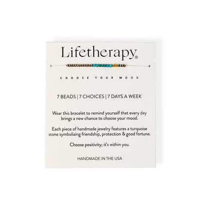 White hope genuine turquoise beaded 7 bracelet | Handmade in the USA