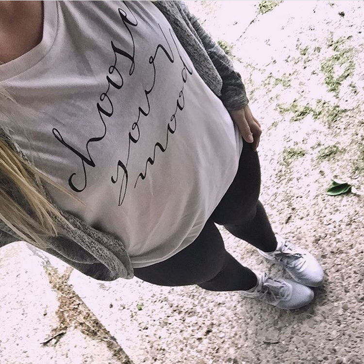 Choose Your Mood Motivational Tank - White