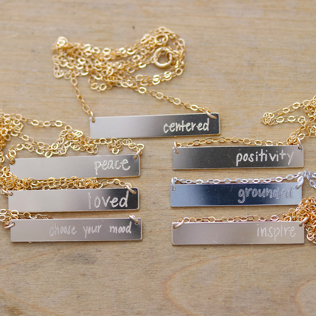 Choose your mood bar necklace