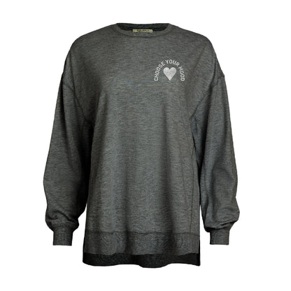 Choose Your Mood Heart French Terry Sweatshirt