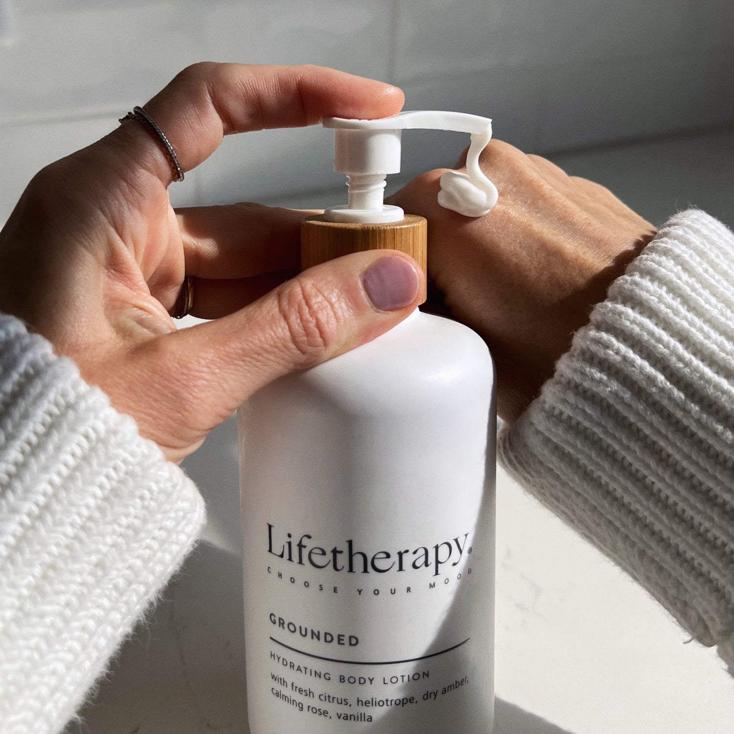 Our Best-Seller Grounded Hydrating Body Lotion by Lifetherapy