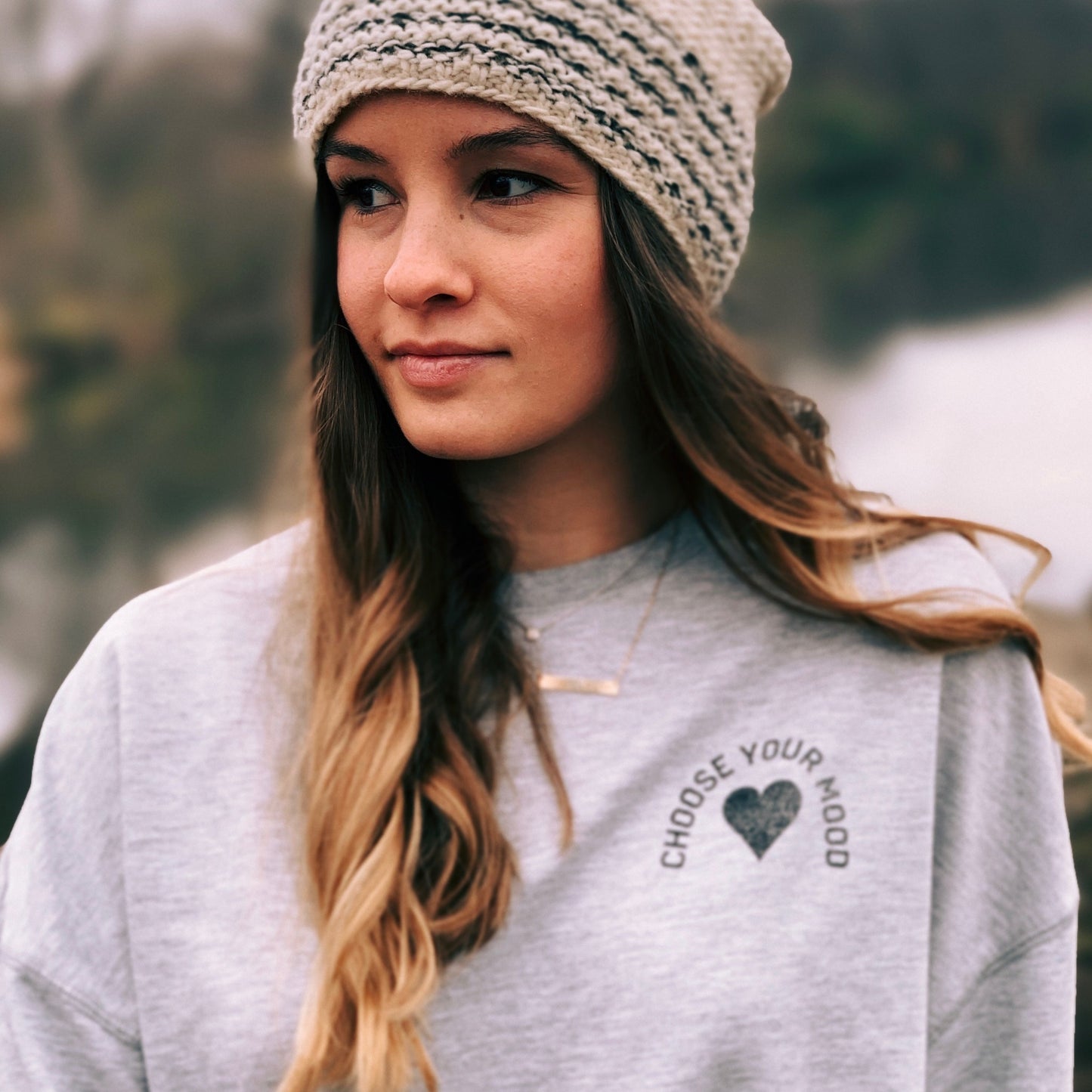 Choose Your Mood Heart French Terry Sweatshirt