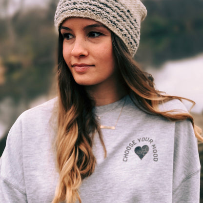 Choose Your Mood Heart French Terry Sweatshirt