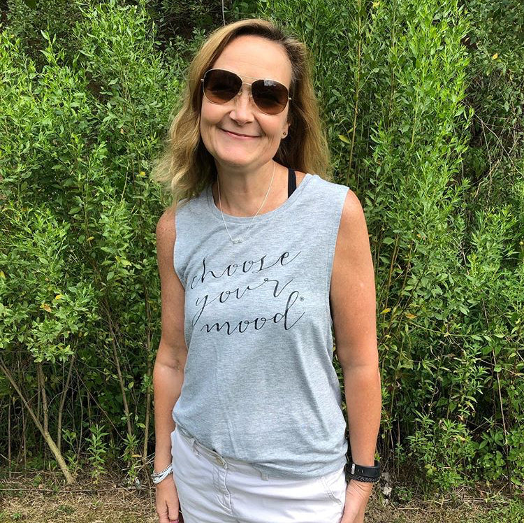 Choose Your Mood Motivational Tank - Grey