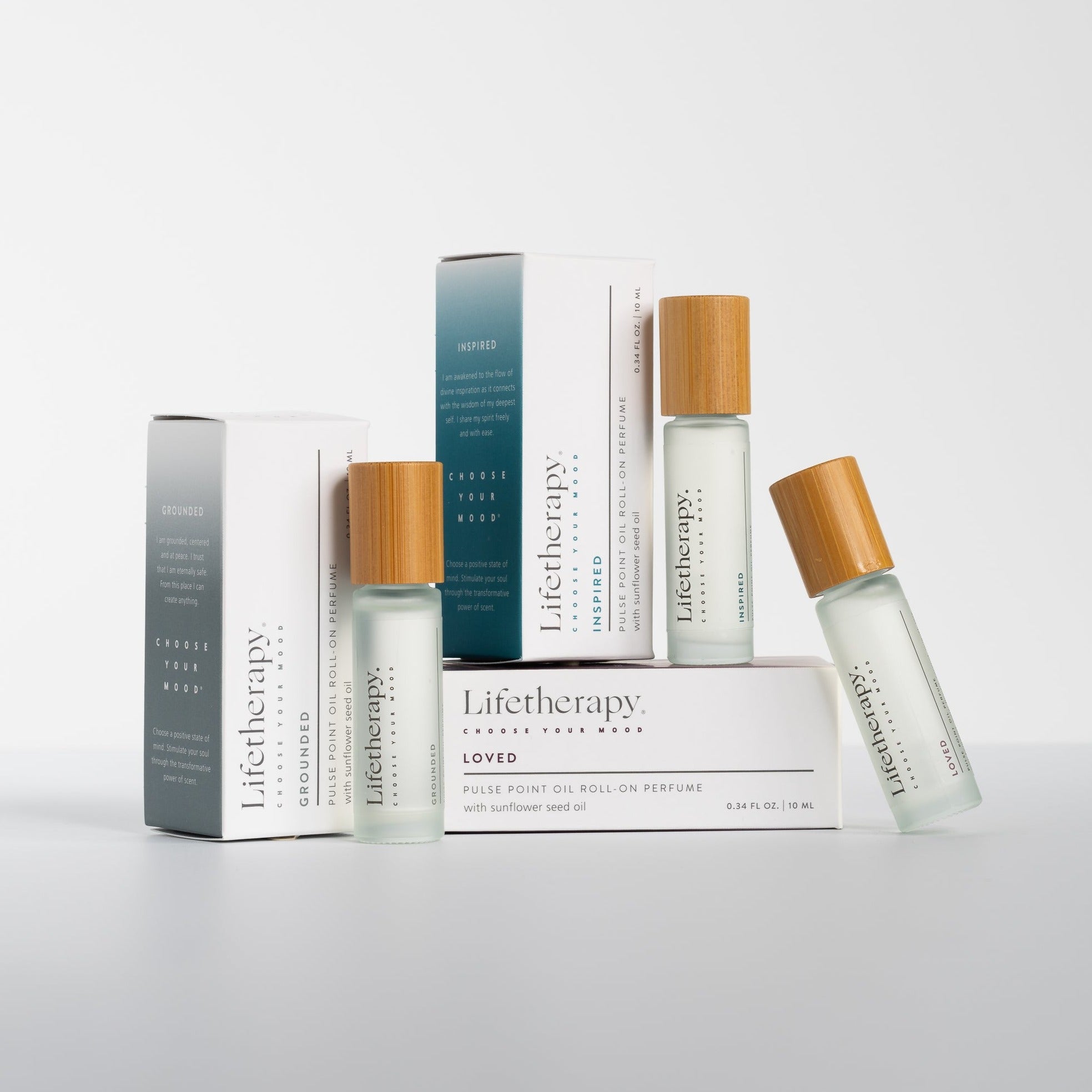 Pulse point oil roll-on perfume set of 3 