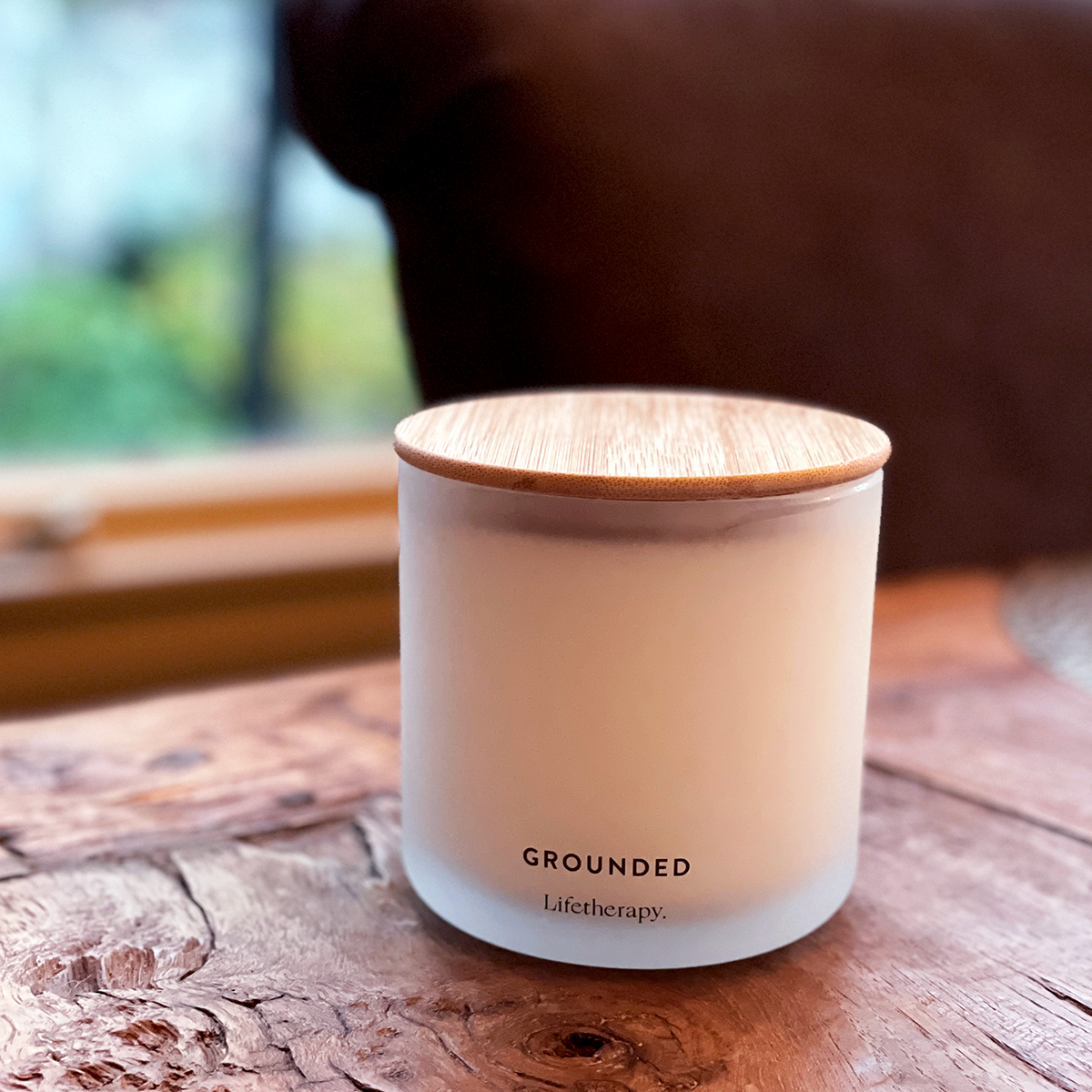 Our best selling fragrance, Grounded in an extra large soy candle - Lifetherapy