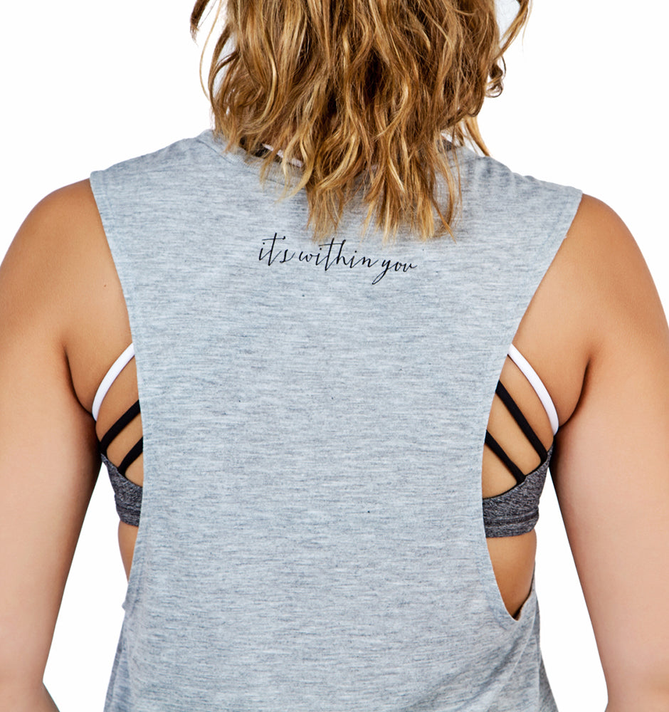 Choose Your Mood Motivational Tank - Grey