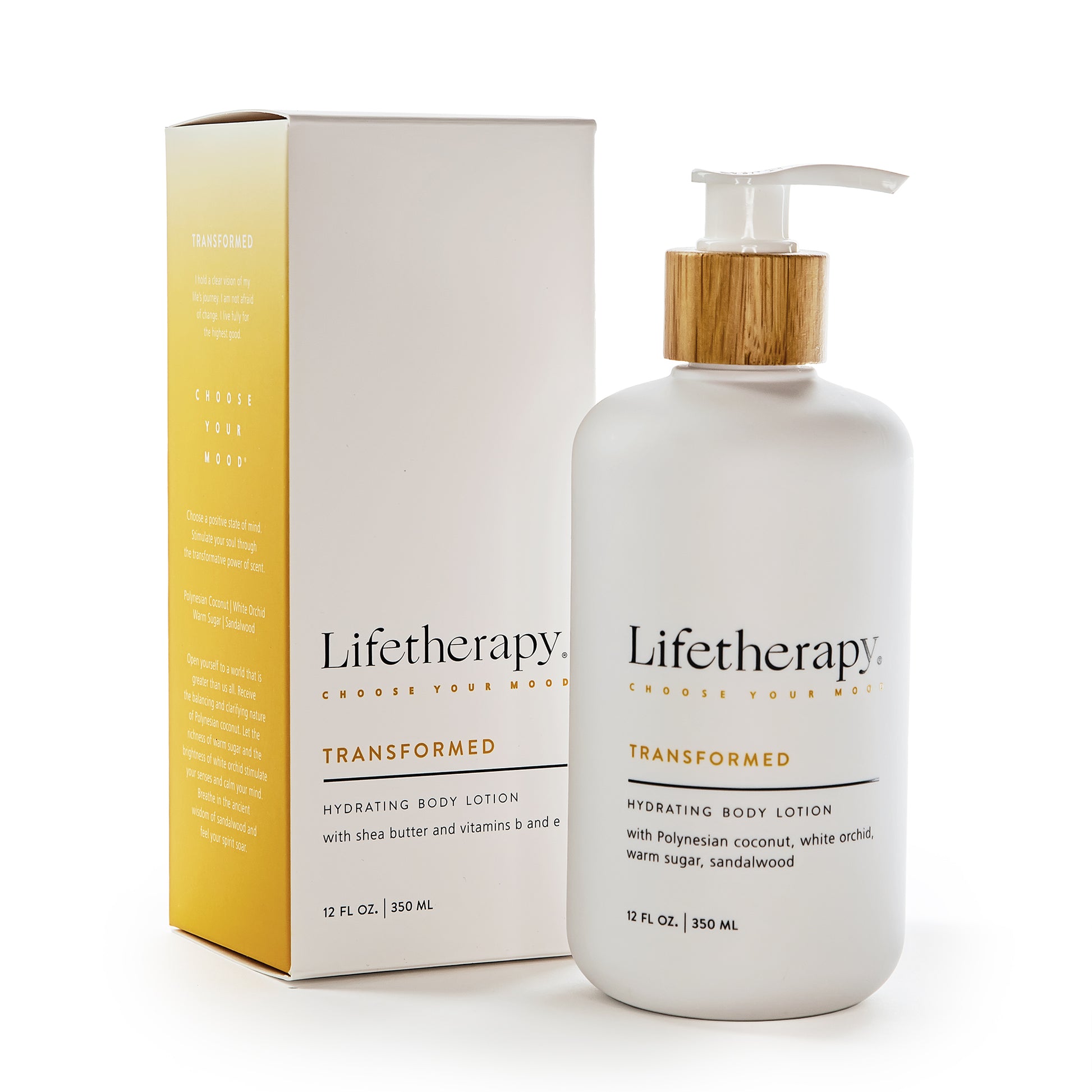 Transformed Hydrating Body Lotion with Polynesian Coconut, White Orchid, Warm Sugar, Sandalwood