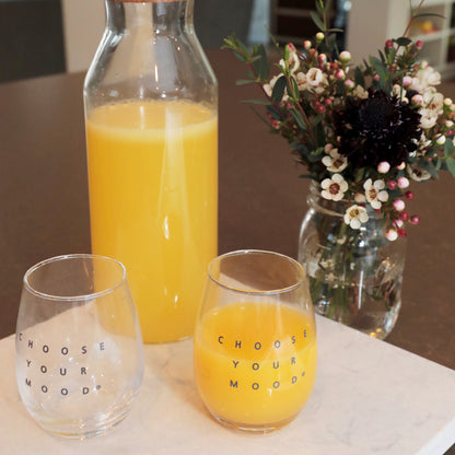 Choose Your Mood Stemless Glass