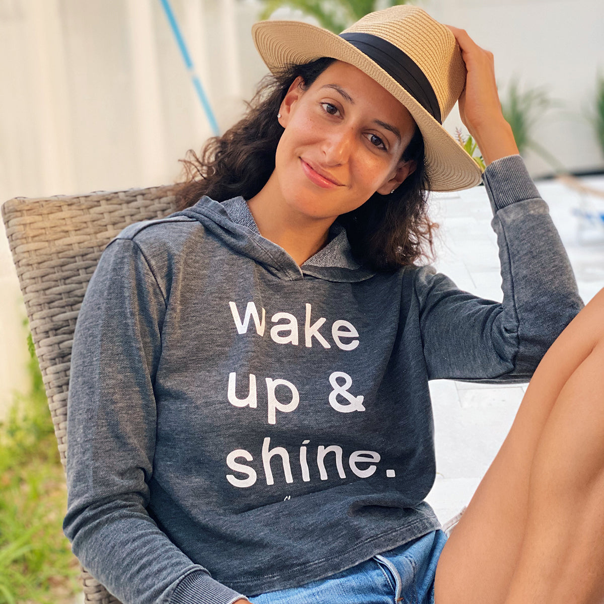 Wake Up & Shine Cropped Hoodie