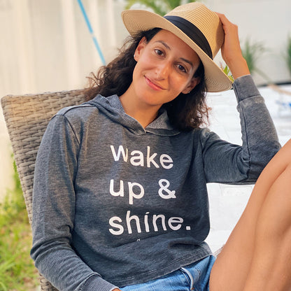 Wake Up & Shine Cropped Hoodie